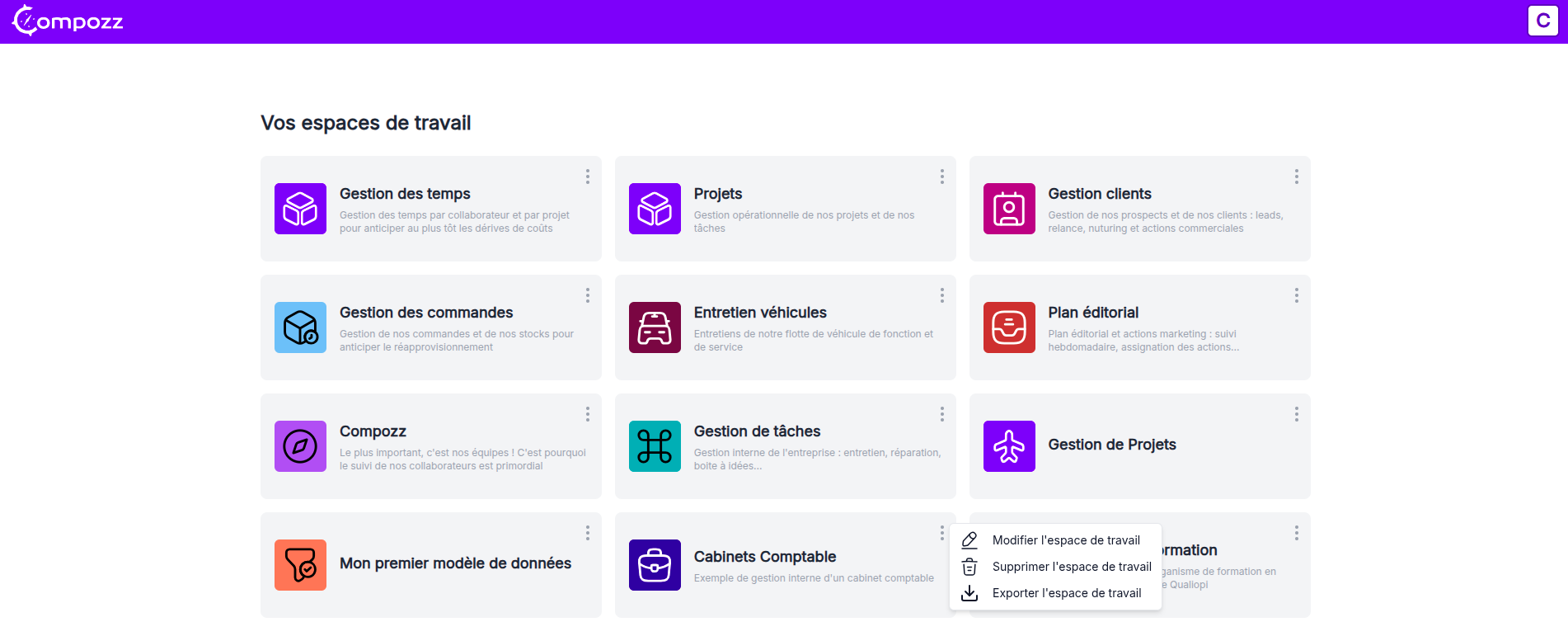 Home page view